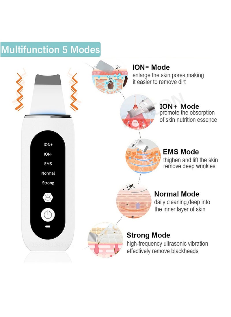 Generic - Ultrasonic Skin Scrubber Peeling Blackhead Remover Deep Face Cleaning Ultrasonic Ion Ance Pore Cleaner Facial Shovel Cleanser - Image 1