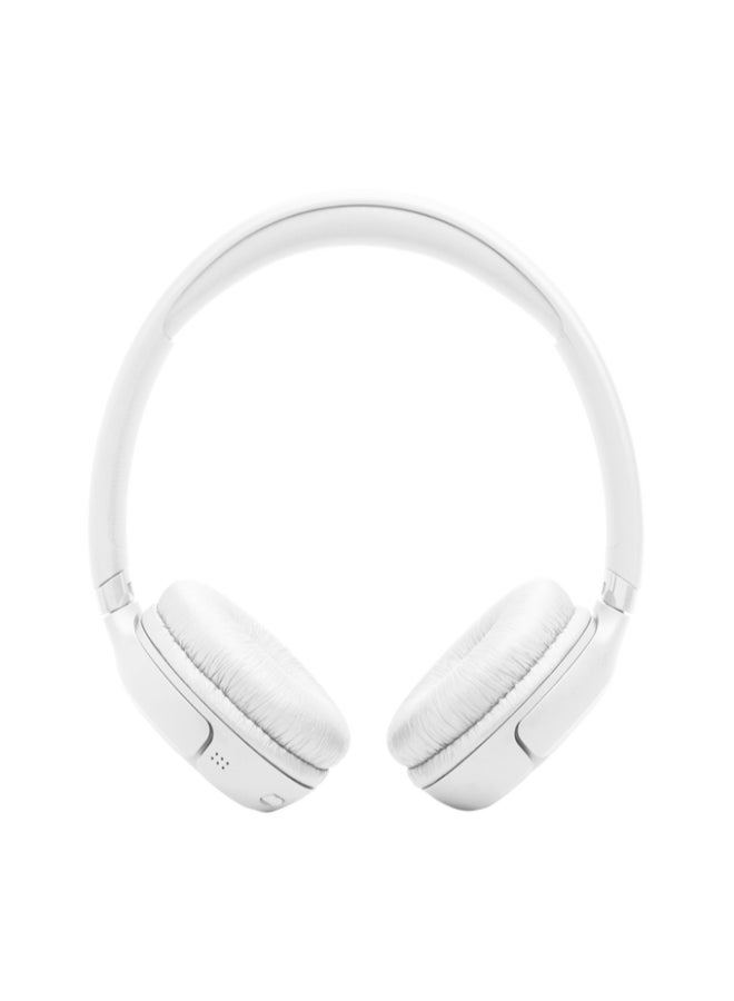JBL Tune 530BT Wireless On-Ear Bluetooth Headphones with Pure Bass Sound, 76H Battery Life, Dual Beamforming Mics, Multi-Point Bluetooth 6.0, Foldable & Lightweight White - Image 1