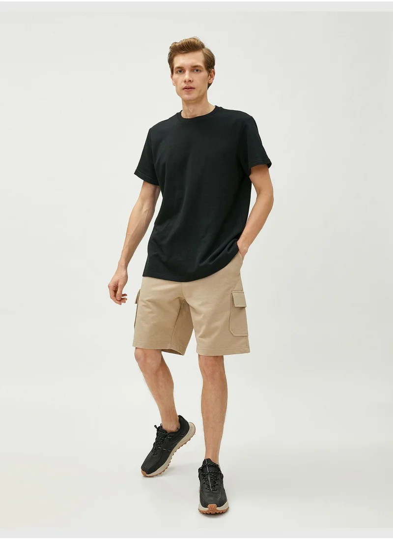 KOTON Cargo Shorts Drawstring Slim Fit Pocket Detailed