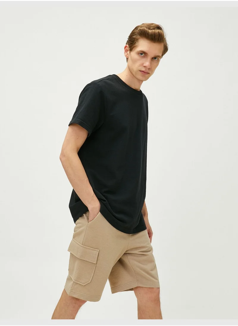 KOTON Cargo Shorts Drawstring Slim Fit Pocket Detailed