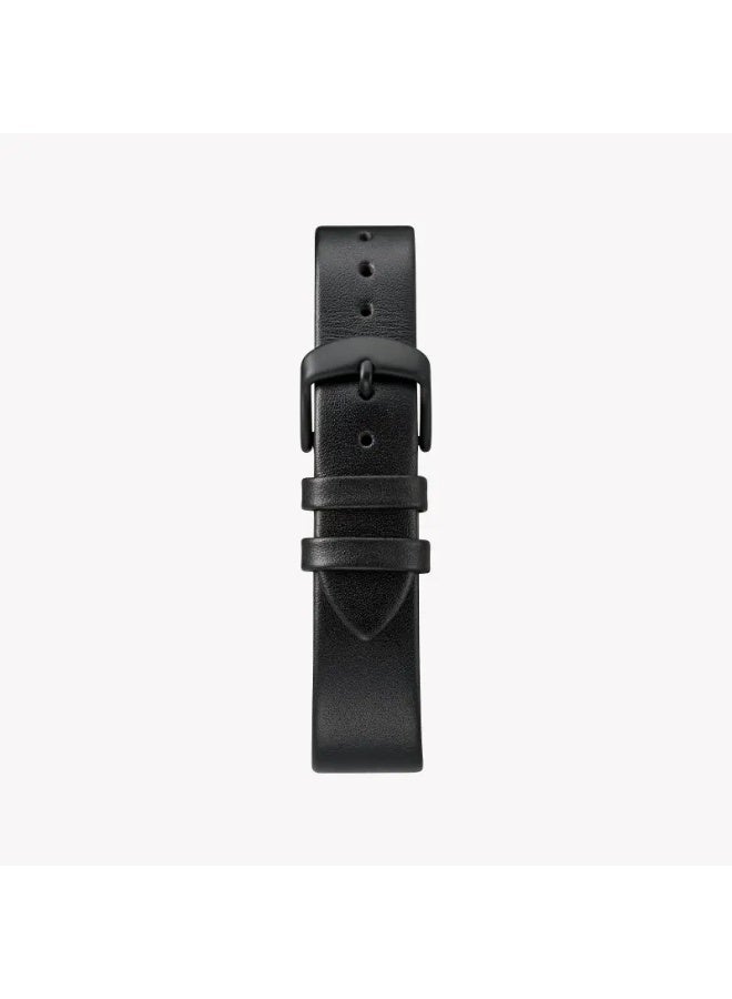 تيميكس ساعة نسائية من TIMEX بهيكل نحاسية سوداء وسوار جلد أسود - Image 3