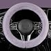 LACDL Fuzzy Winter Steering Wheel Covers for Women Warm Cute Fluffy Car Wheel Cover for Sedan SUV Super Soft Furry Girly Auto Plush Car Handle Cover for Cold Weather Purple 1415in Standard Size - Image 2