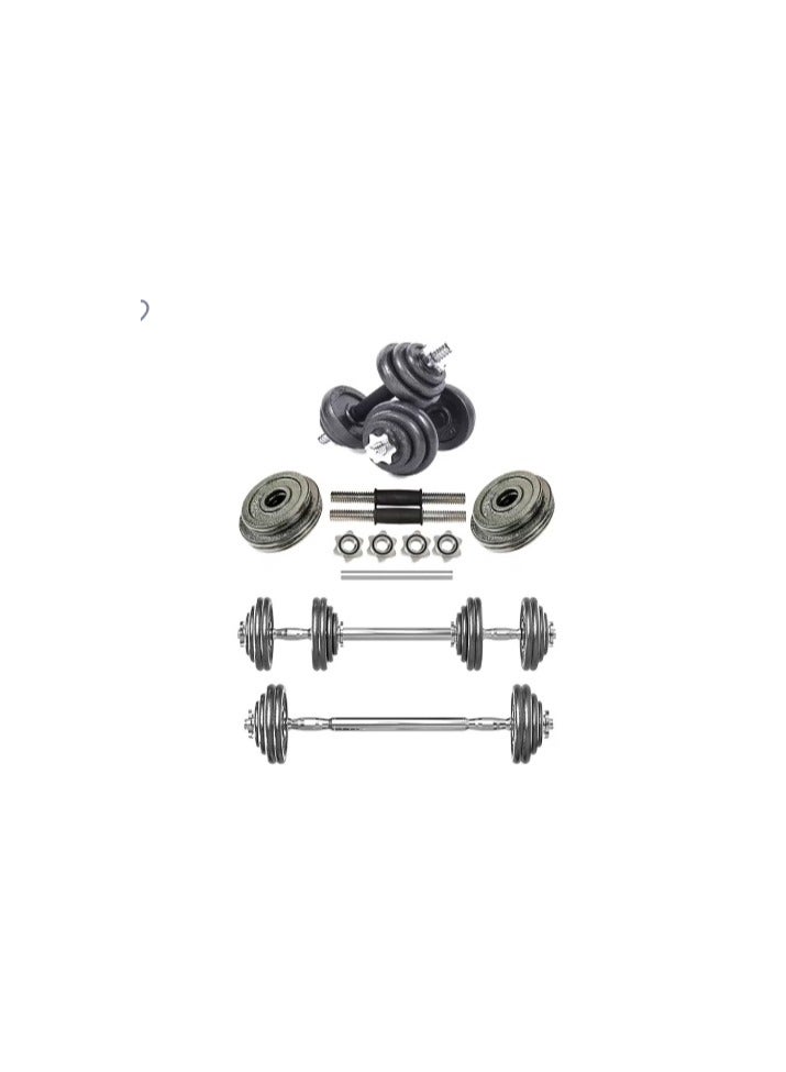 Compact weighted dumbbell set weighing 20 kg - Image 1