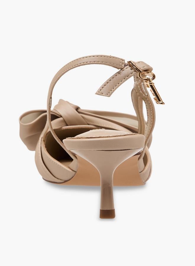 Elle Women Kitten Heel Backstrap Shoes - Image 5