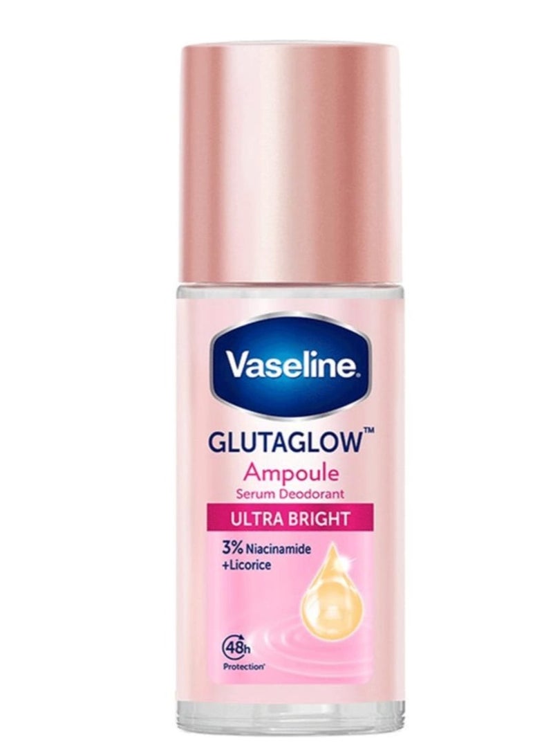 Vaseline Gluta Glow Ampoule Serum Deodorant Bright & Renew Roll-on 45 ml.