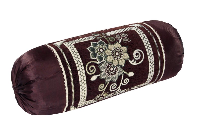HSR Collection Chenille 220 TC Bolster Cover (Brown, Standard) - 2 Bolster Cover - Image 2