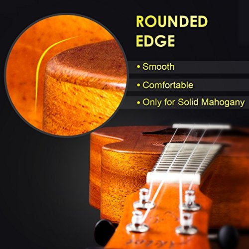 AKLOT Ukulele AKLOT Soprano Ukelele Solid Mahogany 21 inch for Professional Beginners Adults Kit with Free Online Lesson and Uke Accessories - Image 3