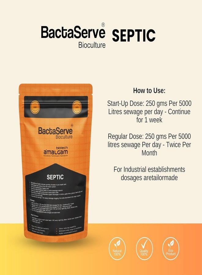 BactaServe - Septic Tank Cleaner (1KG - Organic) Bacteria for Septic Tank Cleaner | Odour Removal Bacteria | Eco-Freindly household & Industrial Powder for septic tank | Septic tank cleaning powder - Image 3