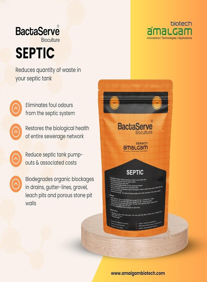 BactaServe - Septic Tank Cleaner (1KG - Organic) Bacteria for Septic Tank Cleaner | Odour Removal Bacteria | Eco-Freindly household & Industrial Powder for septic tank | Septic tank cleaning powder - Image 4