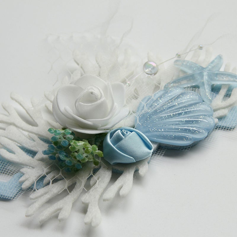 Mermaid Headband Flower Shell Headband Beach Headband Women Headdress - Image 2