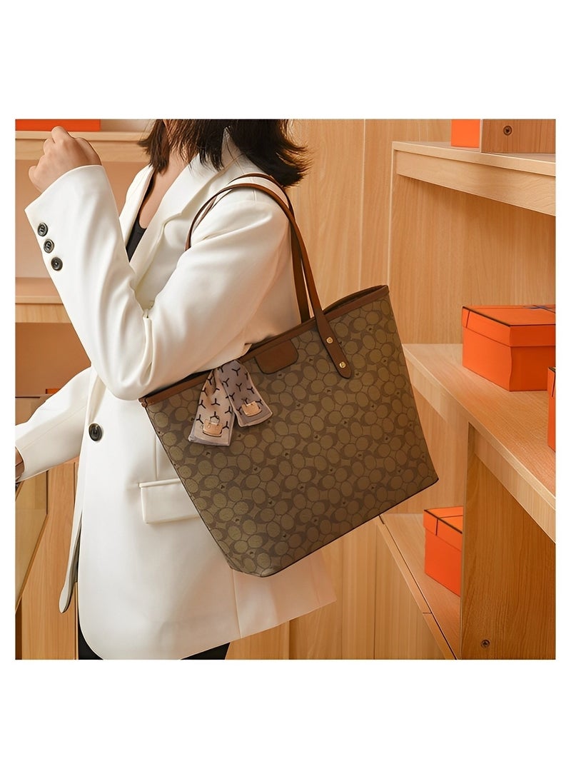 REOCLE Women's Tote Bags Top Handle Satchel Handbags PU Faux Leather Bucket Bag Shoulder Bags with Large Capacity - Image 4