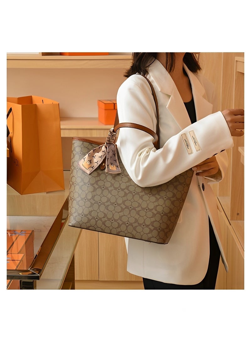 REOCLE Women's Tote Bags Top Handle Satchel Handbags PU Faux Leather Bucket Bag Shoulder Bags with Large Capacity - Image 3