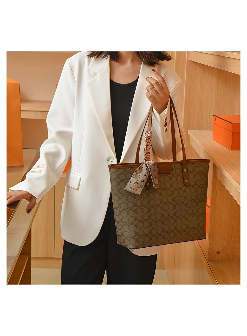 REOCLE Women's Tote Bags Top Handle Satchel Handbags PU Faux Leather Bucket Bag Shoulder Bags with Large Capacity - Image 5