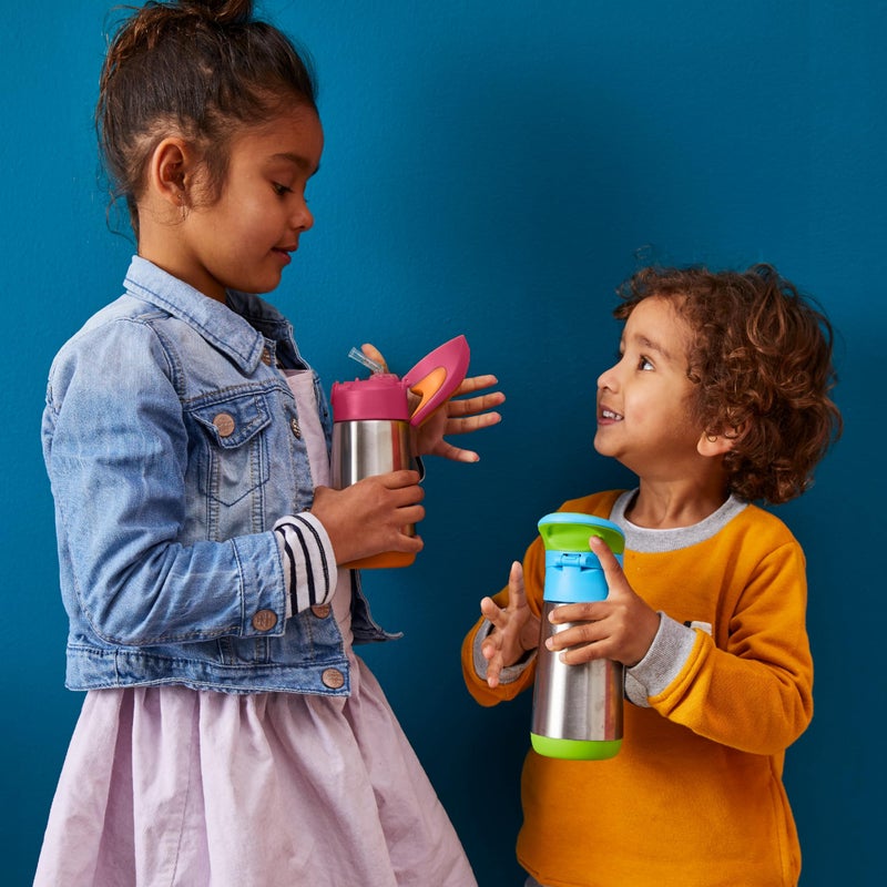 b.box Insulated Drink & Water Bottle | Stainless Steel with Triple Layer Insulation| Keeps Drinks Cold up to 8hrs, Warm up to 6hrs | 350ml/12oz (Blue Slate) - Image 2