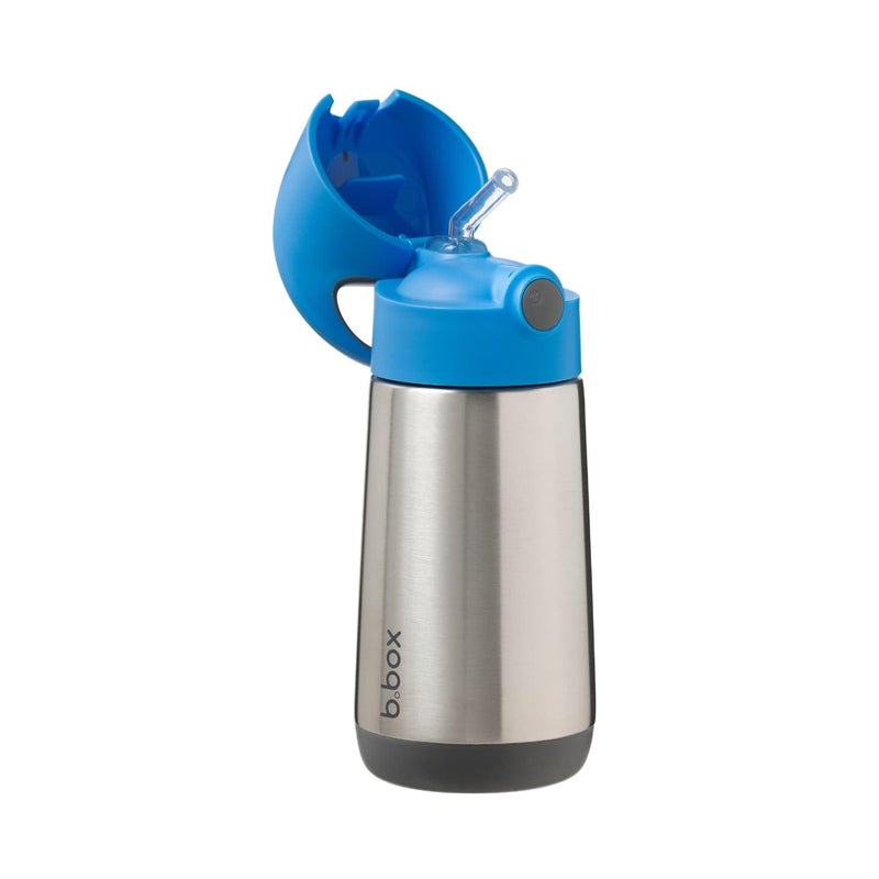 b.box Insulated Drink & Water Bottle | Stainless Steel with Triple Layer Insulation| Keeps Drinks Cold up to 8hrs, Warm up to 6hrs | 350ml/12oz (Blue Slate) - Image 1