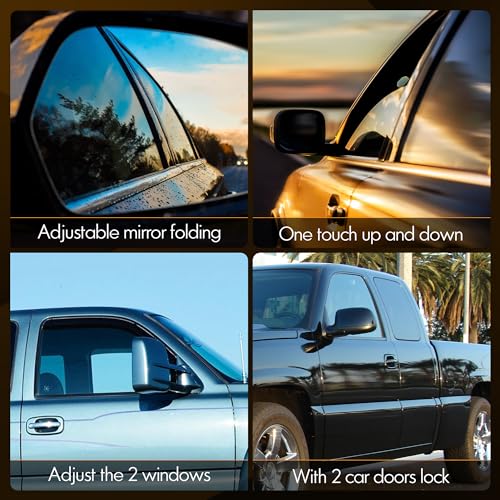 ASOPARTS 15883322 Driver Side Power Window Switch and Black Bezel Assembly with Folding Mirror Switch Fit for 2003-2007 Chevrolet Silverado, 2003-2007 GMC Sierra 920-024 Replaces DWS-248 - Image 2