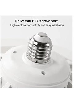 Generic Lamp fan and screw-on lamp with remote control, 3 lighting colors, 3 fan speed models, the power of the timer can be controlled, and the fan’s working time.  - Image 3
