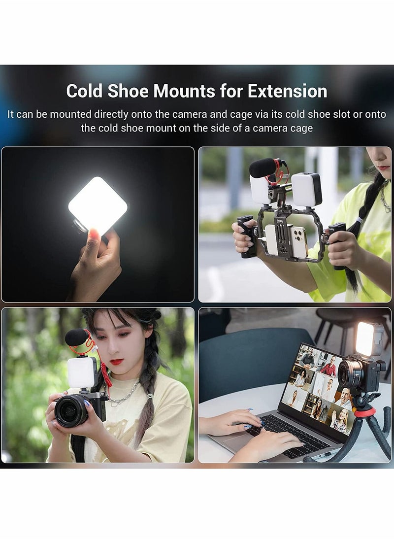 Y&D - Camera Lights, Portable LED Video Light, 96 Beads, CRI 95+ 2700-6500K Dimmable Panel, Rechargeable 2200mAh Photography Lighting with 3 Cold Shoe - Image 1