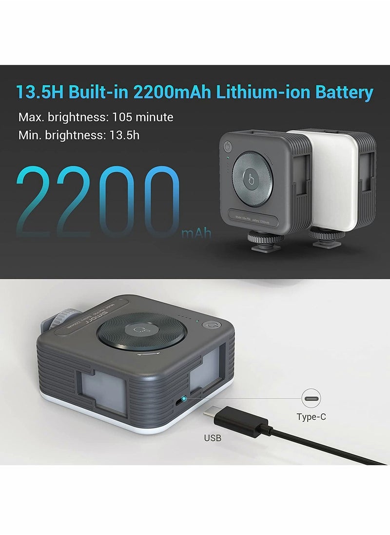 Y&D - Camera Lights, Portable LED Video Light, 96 Beads, CRI 95+ 2700-6500K Dimmable Panel, Rechargeable 2200mAh Photography Lighting with 3 Cold Shoe - Image 1