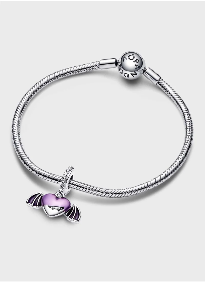 PANDORA Vampire Winged Heart Dangle Charm