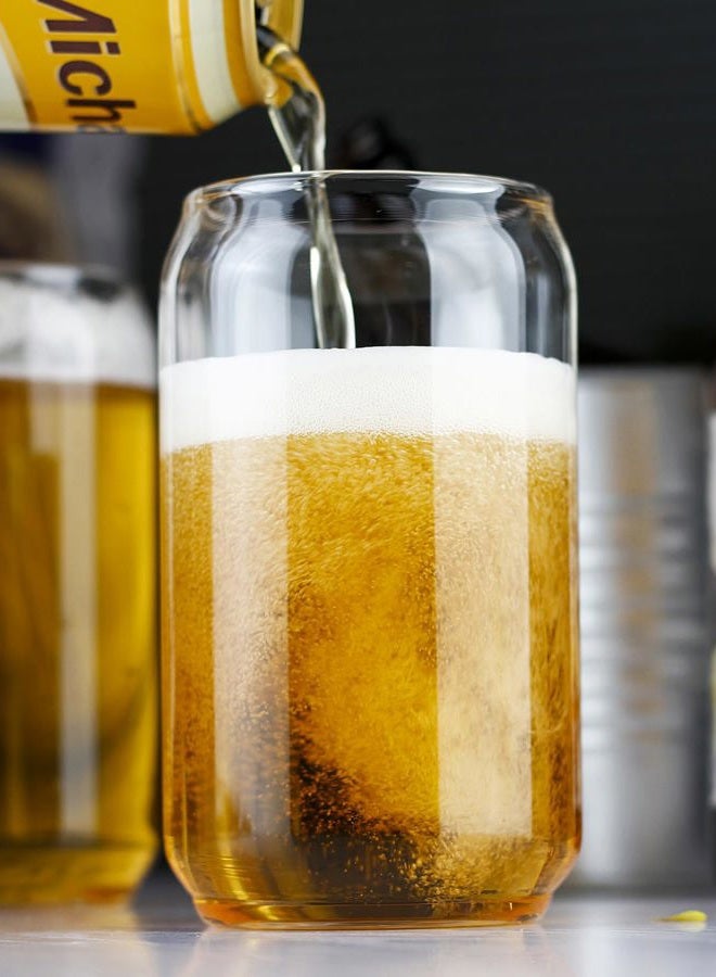 LUXU Beer Glass, 20 oz Can Shaped Beer Glasses Set of 4 -Craft Drinking Glasses,Large Beer Glasses for Any Drink and Any Occasion (Set of 4) - Image 4