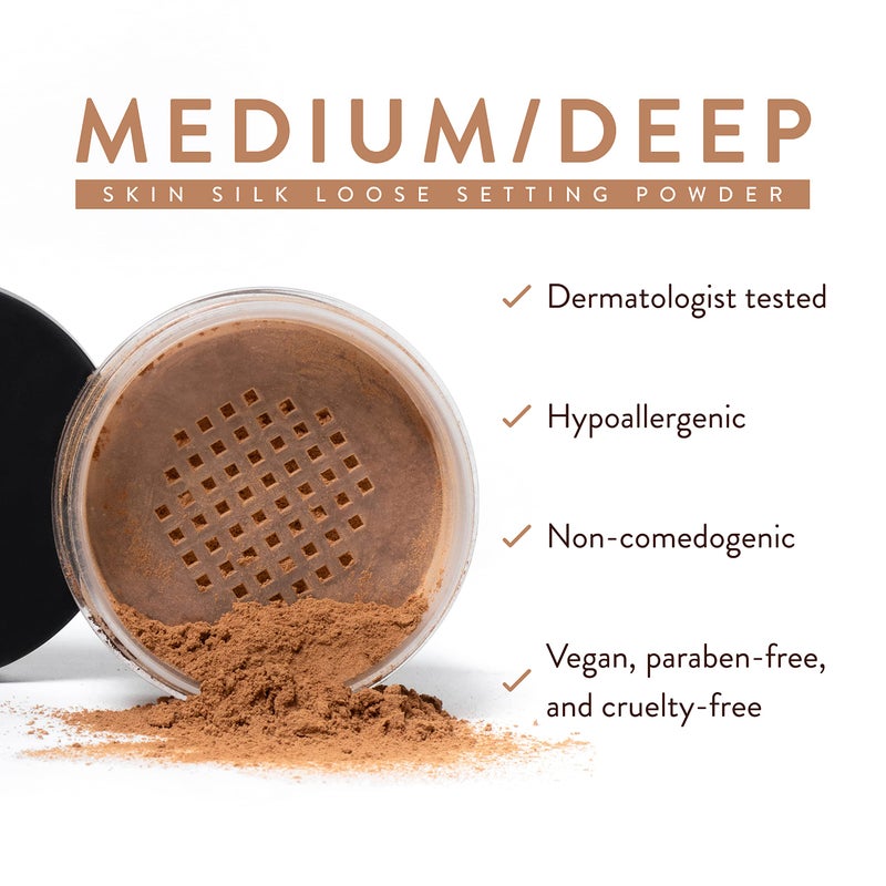 Mented Cosmetics Pressed Powder Makeup, Translucent Setting Powder Compact for Face Make up, Oil Control, Matte Finish, Long-Lasting Wear, Ideal for Black Women, Portable Compact Design, Medium/Deep - Image 2