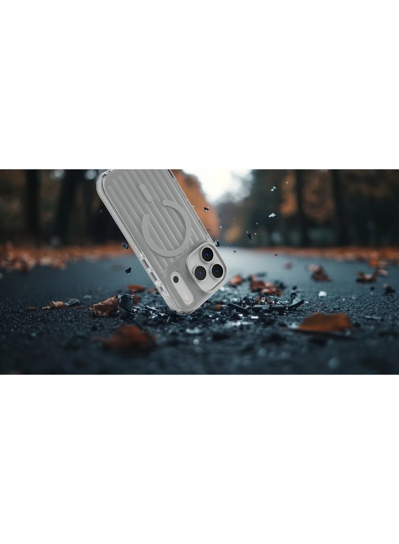 LEVELO iPhone 17 Pro MagSafe Case Cabin With 2H Scratch Resistance / Raised Bezels For Camera & Screen / Shock-Resistant-Bumper / Shockproof Corners Back Cover - Silver Stone - Image 3