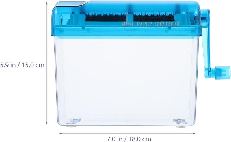 Small Paper Shredder Manual Hand Crank Desktop Shredder Wear-Resistant for A6 Paper - Image 2