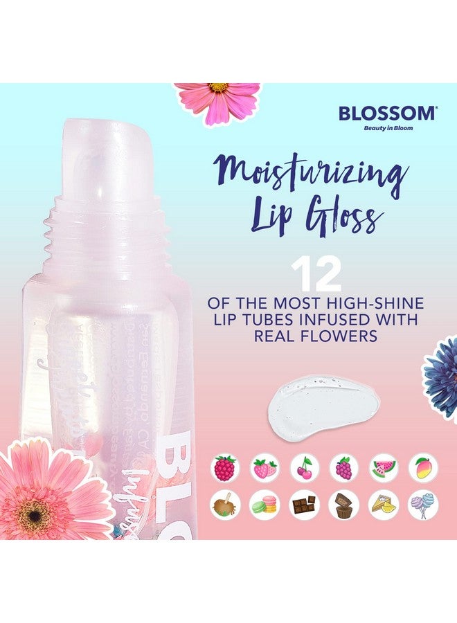 Blossom Scented Moisturizing Lip Gloss Tubes Infused With Real Flowers 0.3 Fl. Oz9Ml Cotton Candy - Image 2