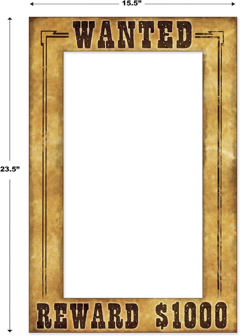Beistle Western Wanted Photo Fun Frame - Image 3