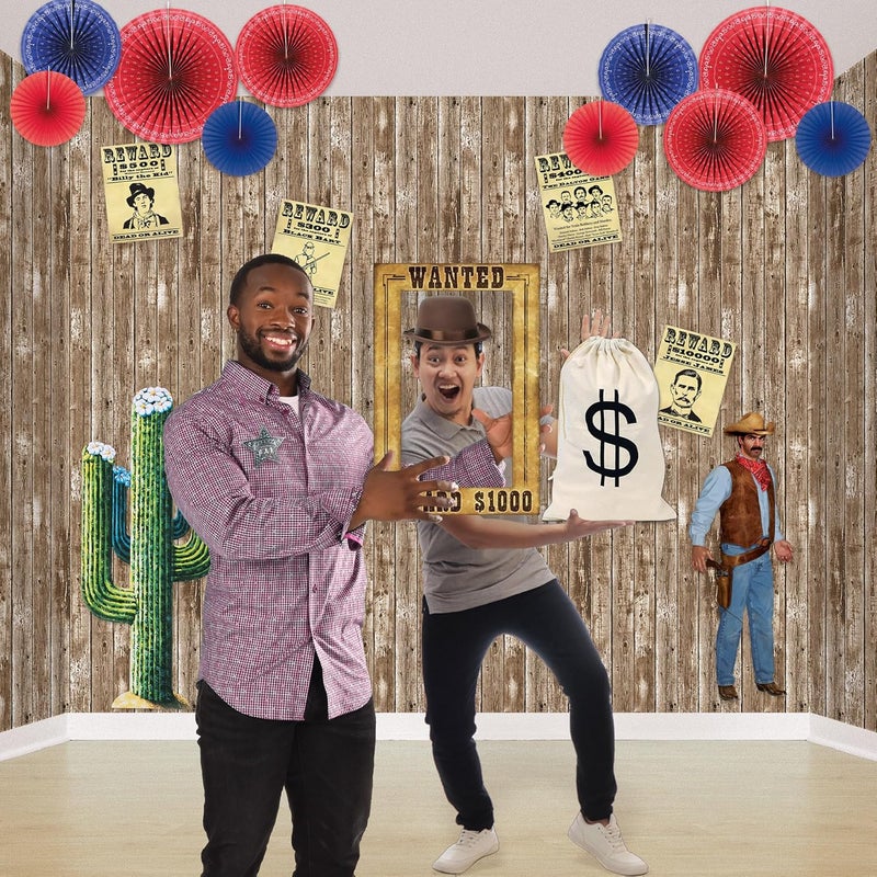 Beistle Western Wanted Photo Fun Frame - Image 4