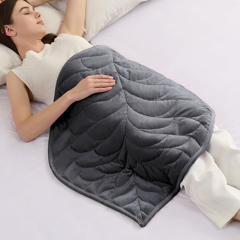 Kaisa Weighted Lap Blanket 5 lbs 23" x 29", Cozy Luxury Crystal Velvet Small Weighted Blanket for Adults, Portable Travel Weighted Blanket for Relaxation, Ideal Gifts for Christmas New Year, Gray - Image 1