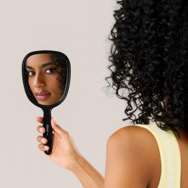 Diane Plastic Handheld Mirror – Vanity Oval Mirror with Hanging Hole in Handle – Small Size (5” x 11”) for Travel, Bathroom, Desk, Makeup, Beauty, Grooming, Shaving, D1015 - Image 2