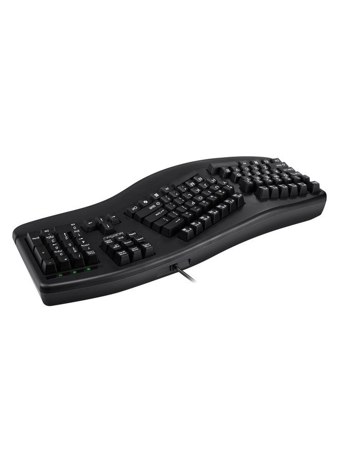 ADESSO EasyTouch 150 Ergonomic Wired Mechanical Keyboard with Cherry MX Brown Switches, Integrated Palm Rest, Dedicated Copilot AI Hotkey, Full-Sized Layout with Numeric Pad for Comfortable Typing - Image 3