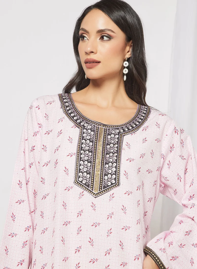 HANA & SARA Printed Cotton Jalabiya
