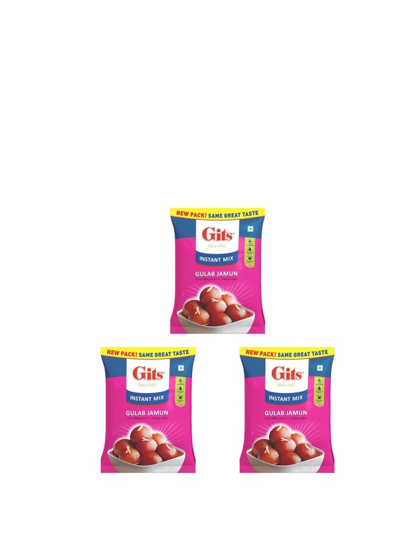Gits Instant Gulab Jamun Dessert Mix, Makes 200 per Pack, Pure Veg, Delicious Indian Dessert and Mithai, 1Kg (Pack of 3) - Image 4