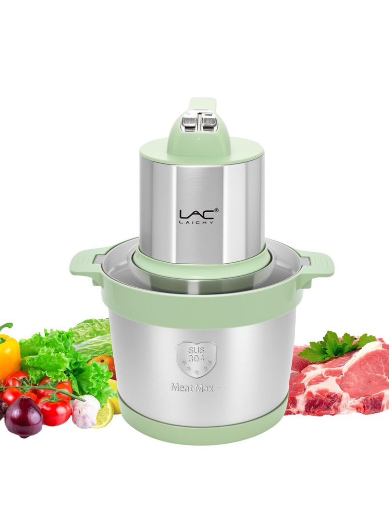 LAC LAICHY 8 L Large Capacity Food Processors,1500W Electric Meat Grinder Veggie Chopper with Stainless Steel Bowl,3 Speeds,4 Bi-Level Blades and Spatula for Meat,Onion,Vegetables,Fruits - Image 1