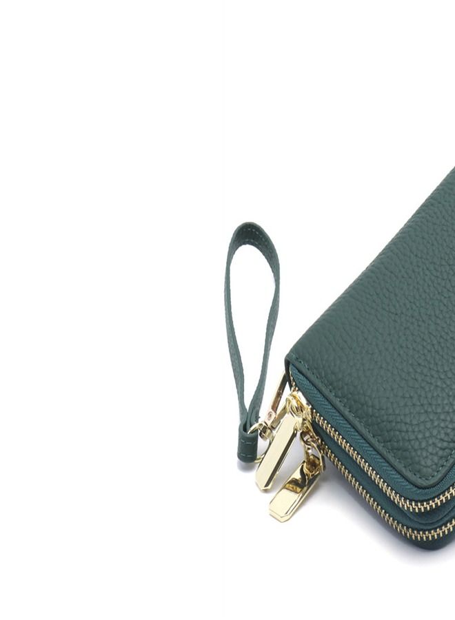 Loquat Multiple Compartment Double-Zip Wallet Green  - Image 2