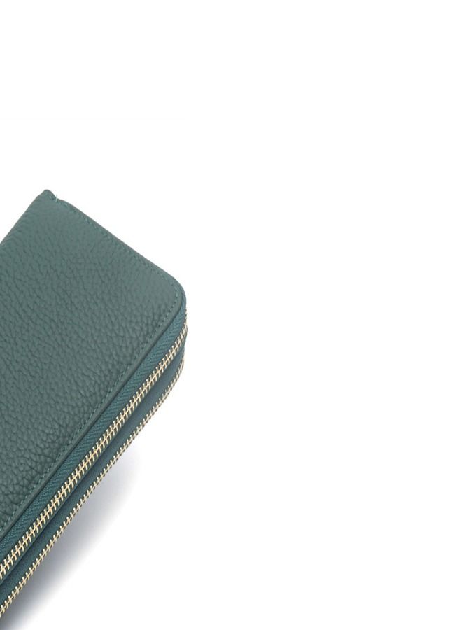 Loquat Multiple Compartment Double-Zip Wallet Green  - Image 3