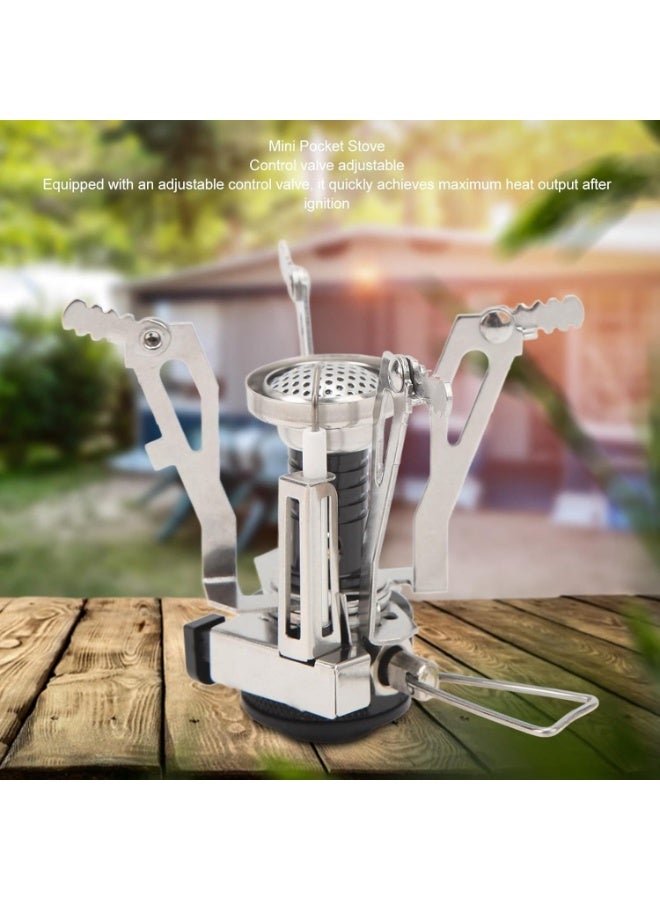 DLC Pocket Stove - Portable Camping Stove - Small Backpack Camp Single Burner, Black - Image 5