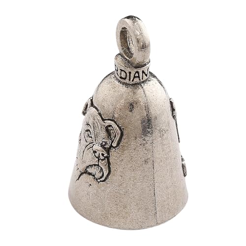 Guardian Bell Boxer Dog Good Luck Bell w/Keyring & Black Velvet Gift Bag | Motorcycle Bell | Lead-Free Pewter | Made in USA - Image 2