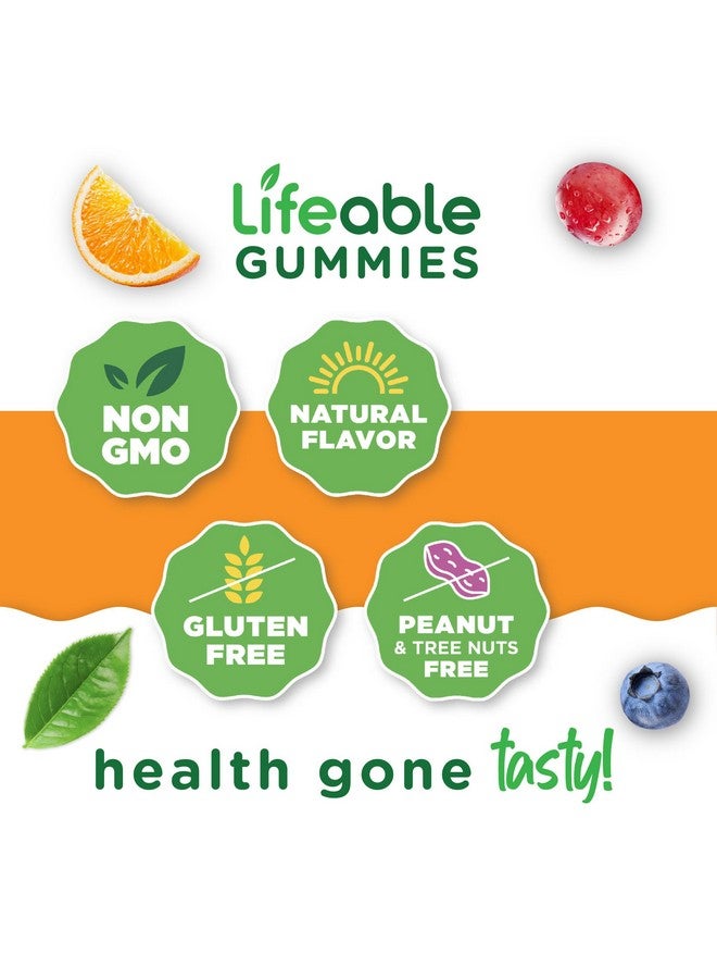 Lifeable Calcium with Vitamin D3 Gummies | Calcium 500 mg D3 1000 IU | Great Tasting Bone Strength Supplements | for Bone Health | Calcium Gummies for Women, Men | 60 Gummies - Image 4