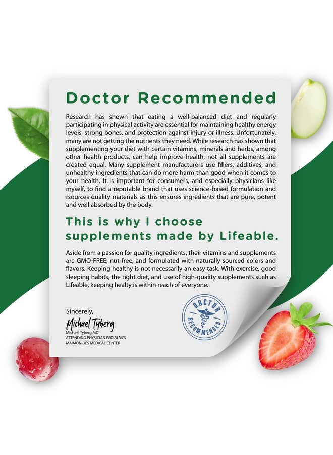 Lifeable Calcium with Vitamin D3 Gummies | Calcium 500 mg D3 1000 IU | Great Tasting Bone Strength Supplements | for Bone Health | Calcium Gummies for Women, Men | 60 Gummies - Image 5