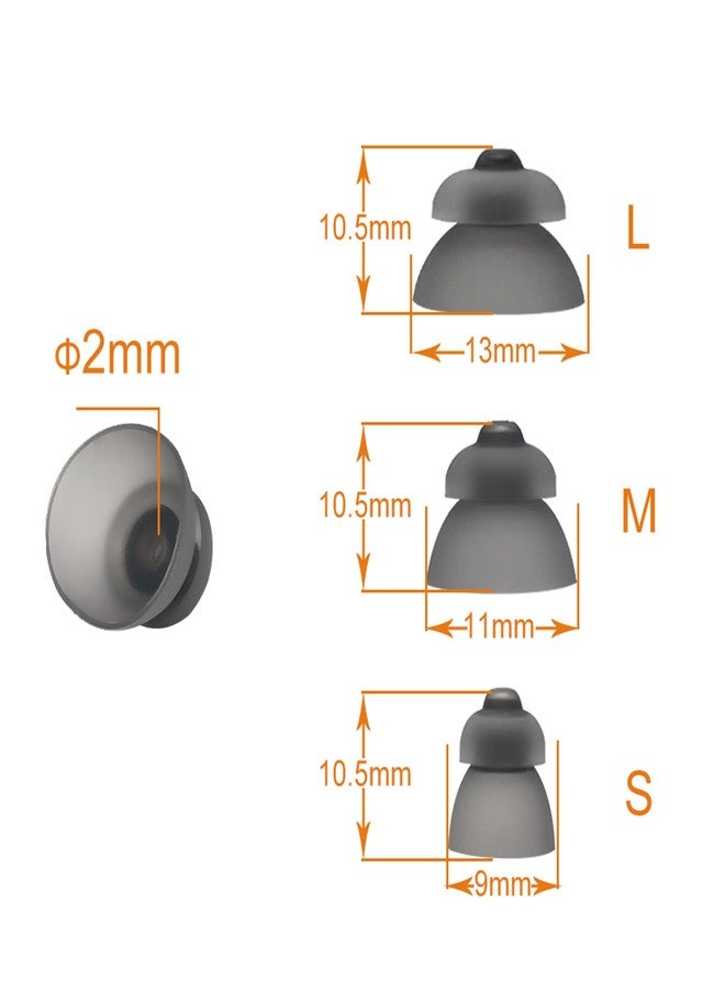 Anico Smokey Power Domes Closed Ear Tips 4.0 for Phonak Marvel Hearing Aids with Cleaning Tools Brush Cleaner and Carry Case (Large) - Image 2