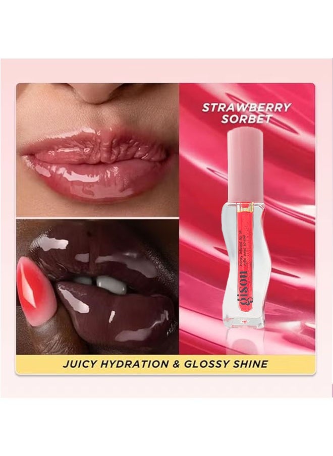Gisou Honey Infused Hydrating Lip Oil, Prevent Lip Dryness and Cracking, Natural Formula, Red, 3ml  - Image 3