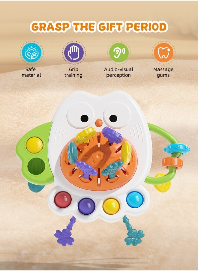 Soft Touch Baby Montessori Toys Baby Sensory Toy I Silicone Pull String Activity Toy Toddler Travel Toy Baby Teething Toys for 0-1 Years Old  - Image 4