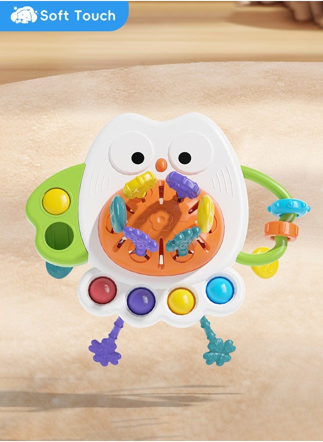 Soft Touch Baby Montessori Toys Baby Sensory Toy I Silicone Pull String Activity Toy Toddler Travel Toy Baby Teething Toys for 0-1 Years Old  - Image 3