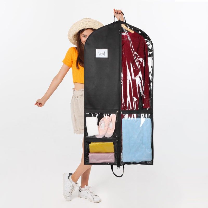 Zilink Clear Garment Bag for Teen Girls & Boys Dance Bags for Dancers Dance Costume Garment Bag for Teenagers with Zip Pockets for Competition Theatre Cheer Horse Shows - Image 2