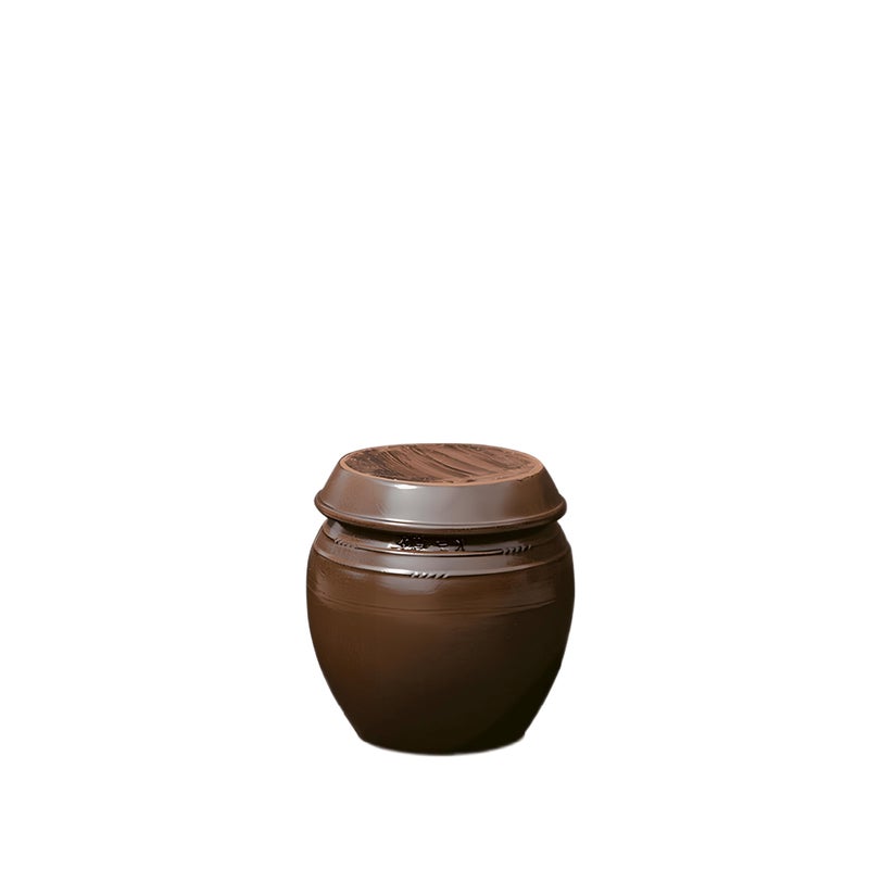 BALWOO Earthenware Onggi Korean Traditional Clay Jar Ceramic Canister/Handmade Food Sauce Storage Container for Tea, Coffee Bean, Salt/Breathing Clay Pot Kimchi Fermentation Crock (5L(1.3 gal)) - Image 1
