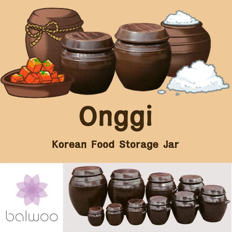 BALWOO Earthenware Onggi Korean Traditional Clay Jar Ceramic Canister/Handmade Food Sauce Storage Container for Tea, Coffee Bean, Salt/Breathing Clay Pot Kimchi Fermentation Crock (5L(1.3 gal)) - Image 3